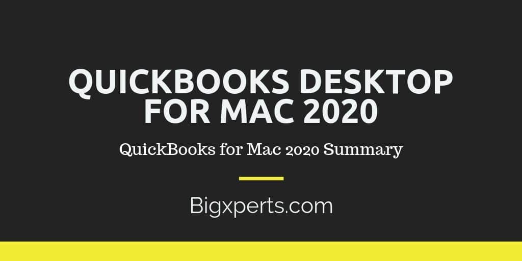 quickbooks pro 2020 for mac